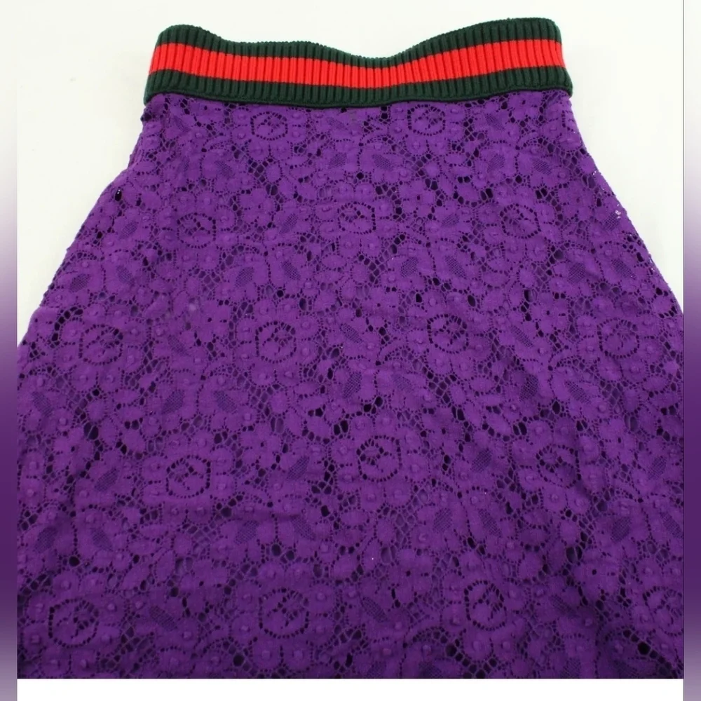 Gucci Cluny Lace Skirt SZ 42 - Picture 2 of 12